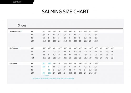 Salming Size Chart