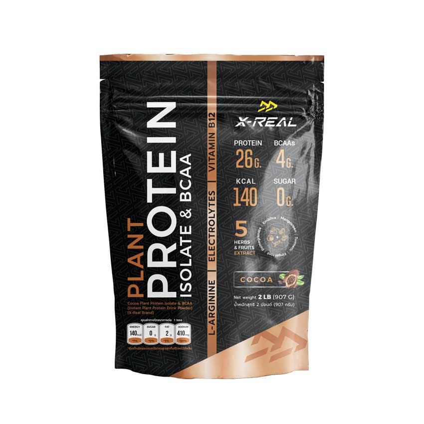 XReal Plant Protein Isolate & BCAA 2LB เวย์โปรตีนสำหรับนักกีฬา